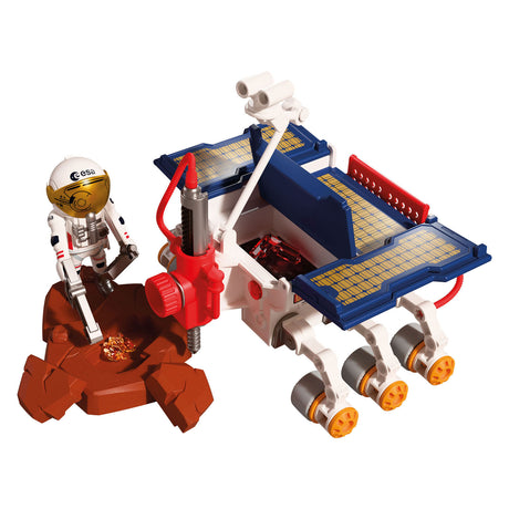 Playmobil space esa rover de exploración de marte | astronauta - rover móvil con paneles solares perforadores | set de juguetes espaciales de alta calidad para niños a partir de 4 años | 72012
