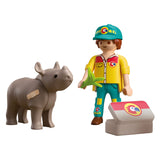 Playmobil duopack guardabosques con rinoceronte - 72025