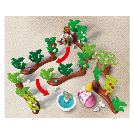 Playmobil | princesa | laberinto real | príncipe y princesa con laberinto regulable | estimula la creatividad | juguetes princesas para niños a partir de 4 años | 72053