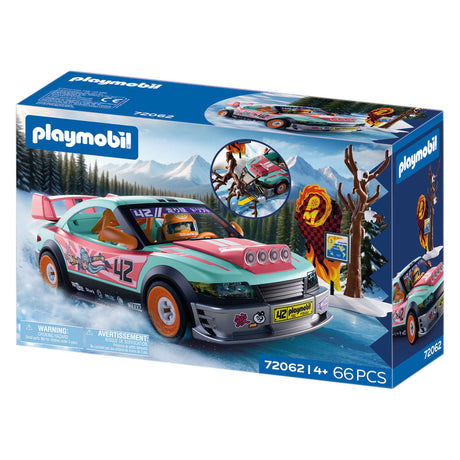 Playmobil – 72062 – set de juego de coches de carreras – 68 piezas – acción deportiva