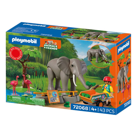 Playmobil animales amigos elefante con cuidador del zoológico - 72068