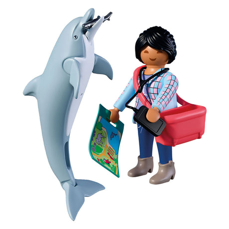Playmobil animals friends dierentuin dolfijn en bezoeker - 72091