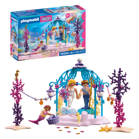 Playmobil Fantasy Magic Underwater Wedding Playset - Juguete mágico de sirena.