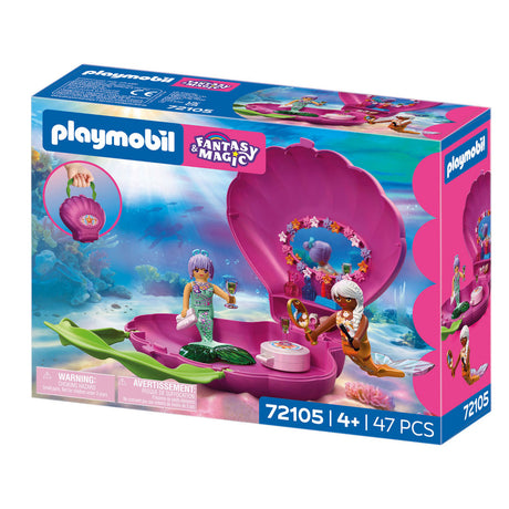 Bolso de concha de sirena mágica de fantasía de Playmobil - set de juego para niños.