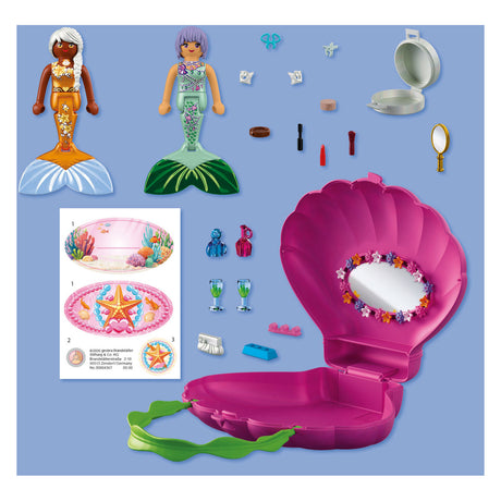 Bolso de concha de sirena mágica de fantasía de Playmobil - set de juego para niños.