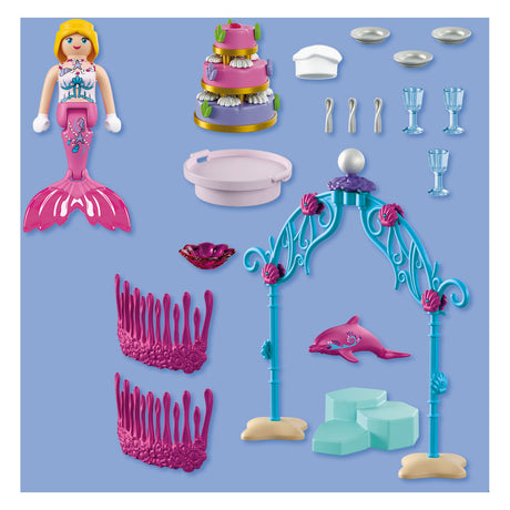 Playmobil onderwater bruiloft buffet magisch speelgoed met dolfijn.