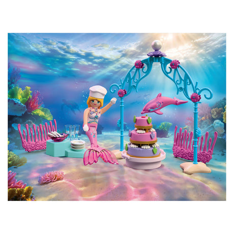 Playmobil onderwater bruiloft buffet magisch speelgoed met dolfijn.