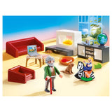Salón de casa de muñecas Playmobil con chimenea - 70207