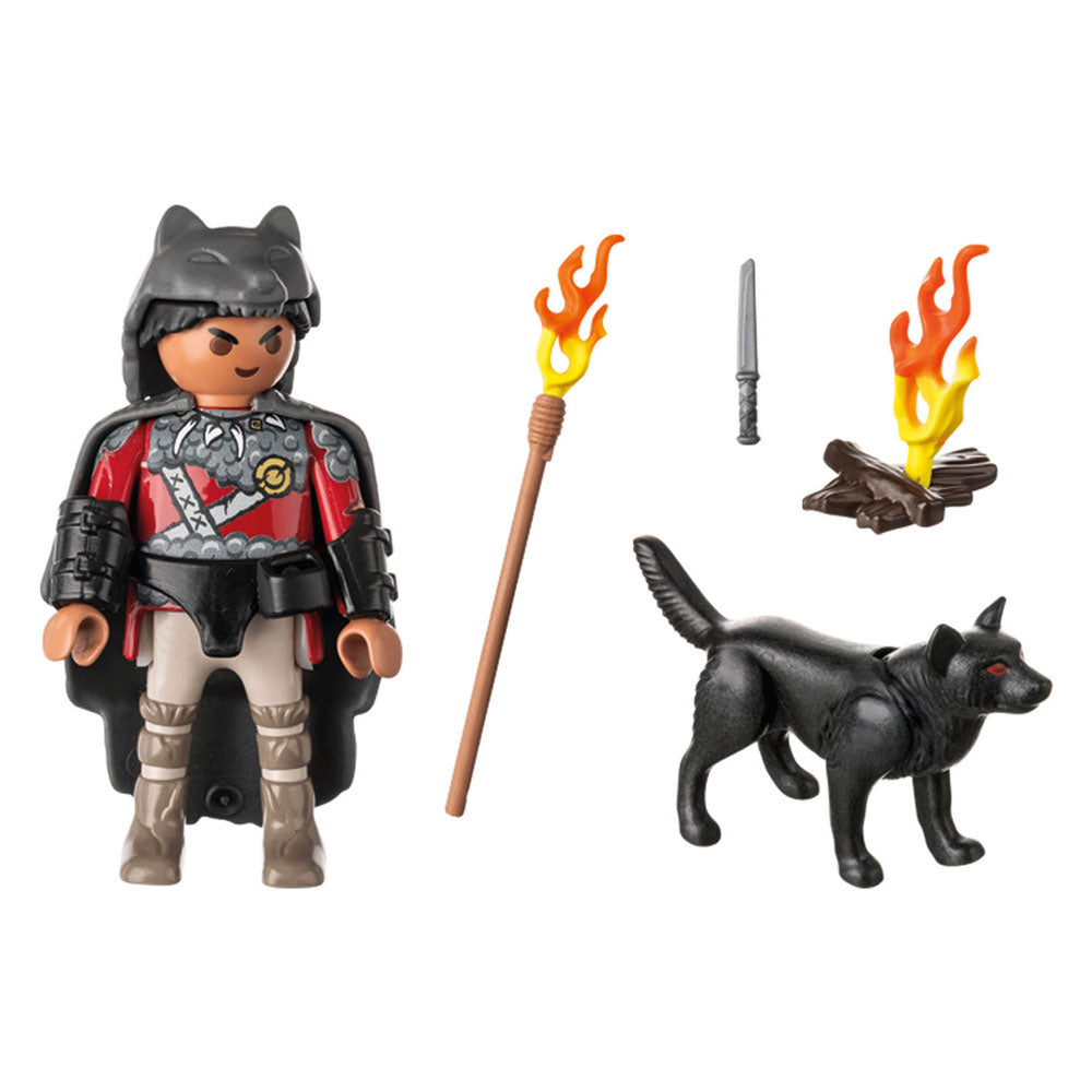 PlayMobil Specials Krijger con Wolf 71482