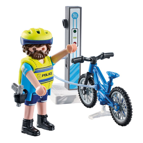 Playmobil action heroes policía patrulla en bicicleta 71732