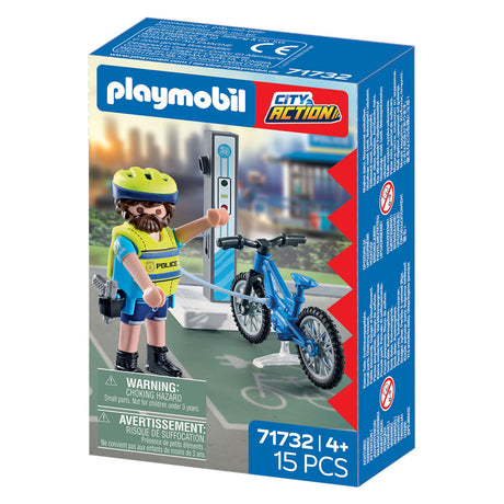 Playmobil action heroes policía patrulla en bicicleta 71732