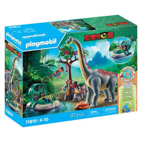 Playmobil Dinos Braquiosaurio con Aerodeslizador 71819