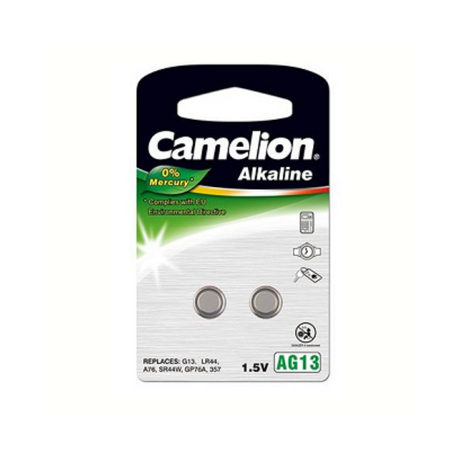 Camelion AG13 Alkaline LR44 Button Cell por 2