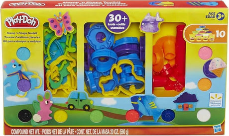 Hasbro play-doh kit de herramientas con +30 piezas 10 vasijas de barro