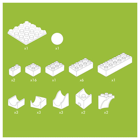 Juego de extensión de pista de mármol Hubelino catapulta - 41 uds.