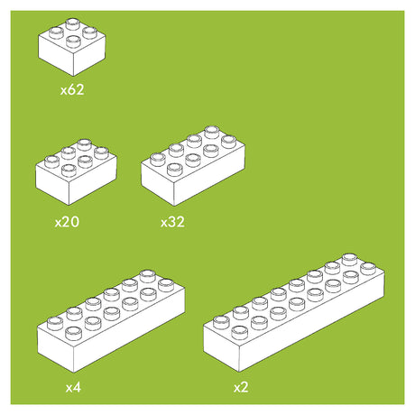 Juego de bloques de construcción Hubelino - 120 piezas.