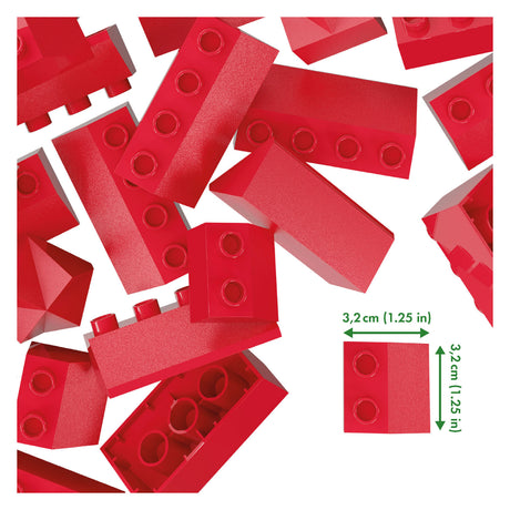 Juego de bloques de construcción para tejas Hubelino - 124 piezas.