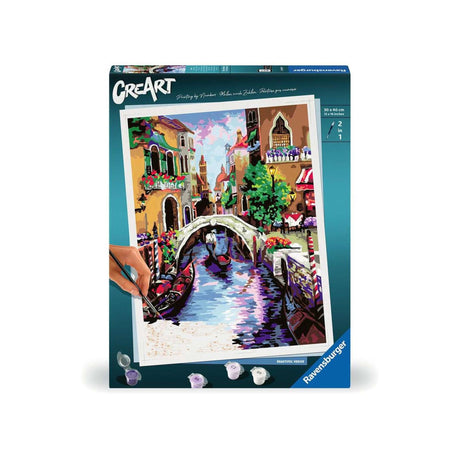 Juego de pintura por números Ravensburger - Venecia, cuadro artístico para adultos.