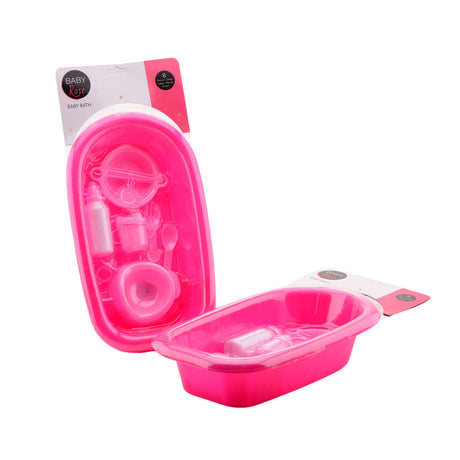Baby rose bañera para bebé con accesorios