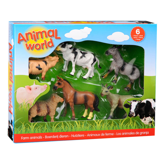 Johntoy Farm Animals Giftbox, 6st.