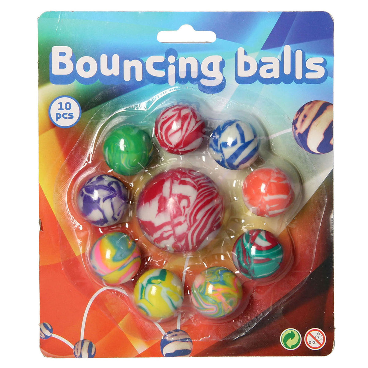 Johntoy pelotas saltarinas Summer Fun, 10 uds.