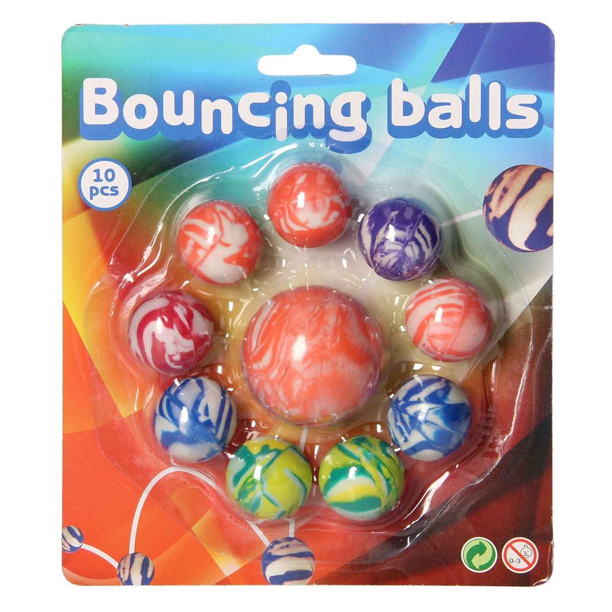 Johntoy pelotas saltarinas Summer Fun, 10 uds.
