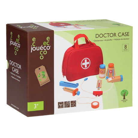 Maletín de médico Joueco con accesorios, 11 uds.