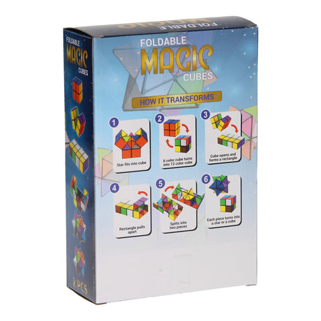 Cubo mágico Johntoy plegable, 2 uds.