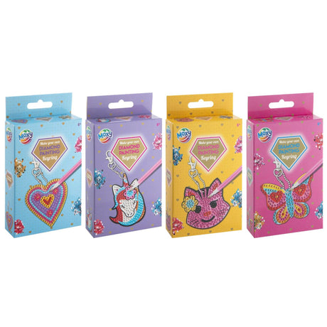 Llavero con pintura de diamantes Moxy, 4 culos