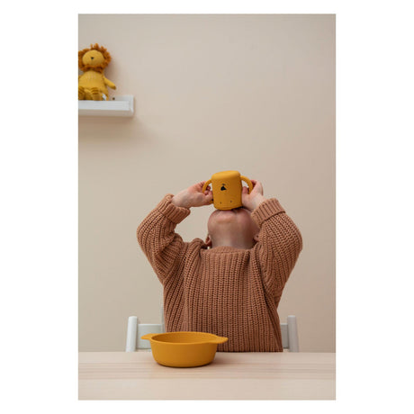 Taza con sorbete Trixie - sr. león - vaso para bebé - vaso antiderrames - para bebés a partir de 4 meses - fabricado en silicona - apto para lavavajillas
