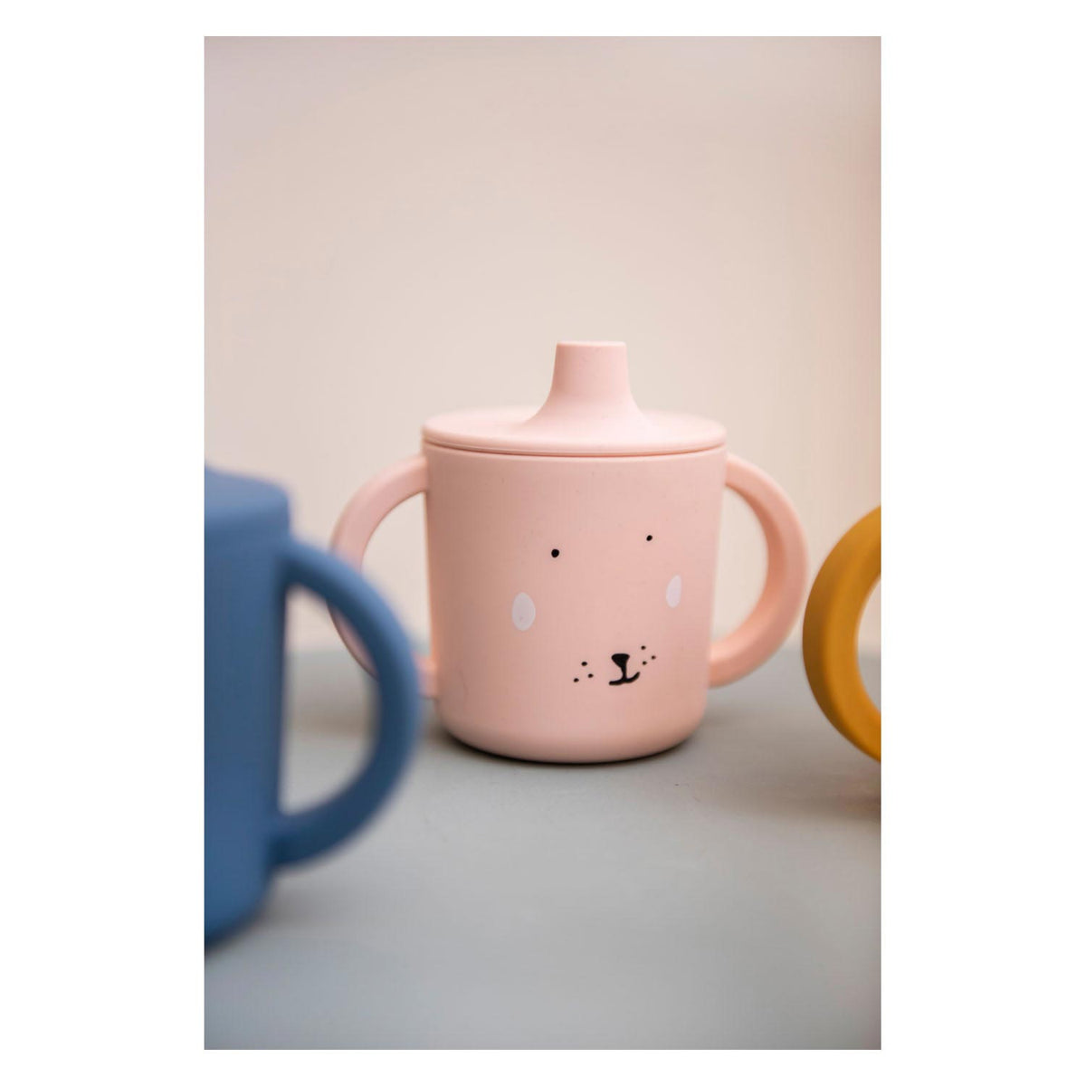 Taza con sorbete Trixie - sra. conejo - vaso para bebé - vaso antiderrames - para bebés a partir de 4 meses - fabricado en silicona - apto para lavavajillas