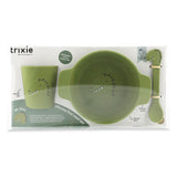 Trixie set de comida para bebé de silicona Mr. Dino - regalo de maternidad perfecto - regalo de baby shower - set con cuchara, taza y cuenco.