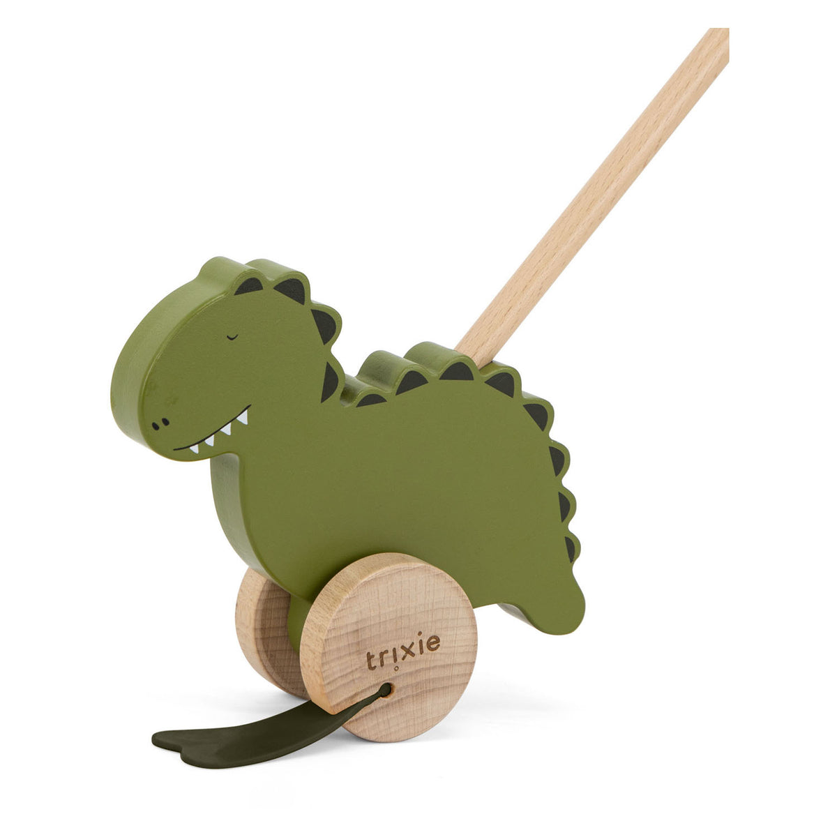 Trixie palo de empuje de madera - mr. dino - juguetes para niños - a partir de 1,5 años - para niños y niñas - fsc