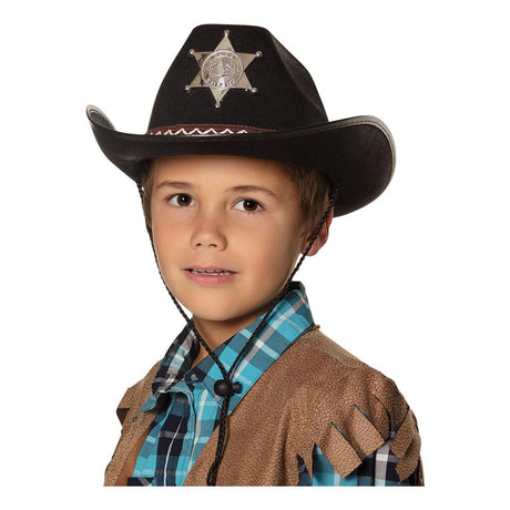 Boland gorro infantil sheriff negro