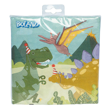 Boland servilleta fiesta dinosaurio, 33x33cm