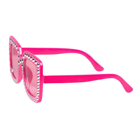 Gafas de fiesta Boland bling bling rosa brillante