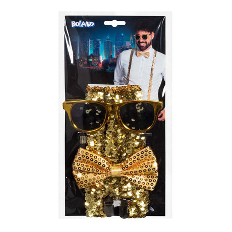 Boland conjunto de accesorios traje de fiesta dorado