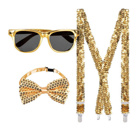 Boland conjunto de accesorios traje de fiesta dorado