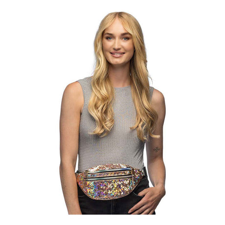 Riñonera Boland holodélica oro rosa