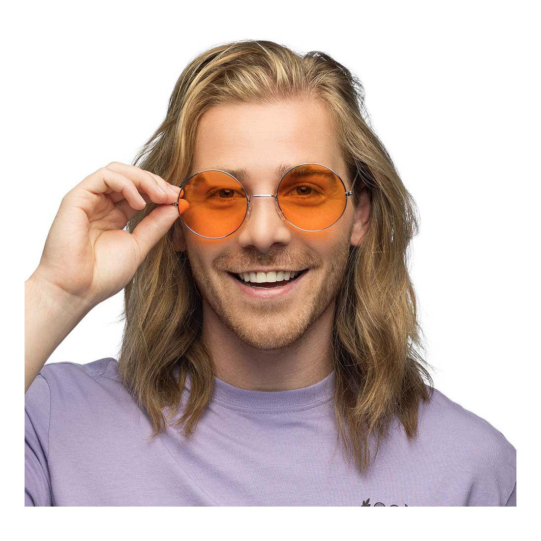 Boland gafas de fiesta hippie xl naranja