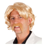 Peluca rubia Boland con bigote.