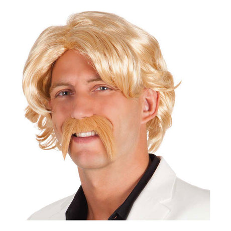 Peluca rubia Boland con bigote.