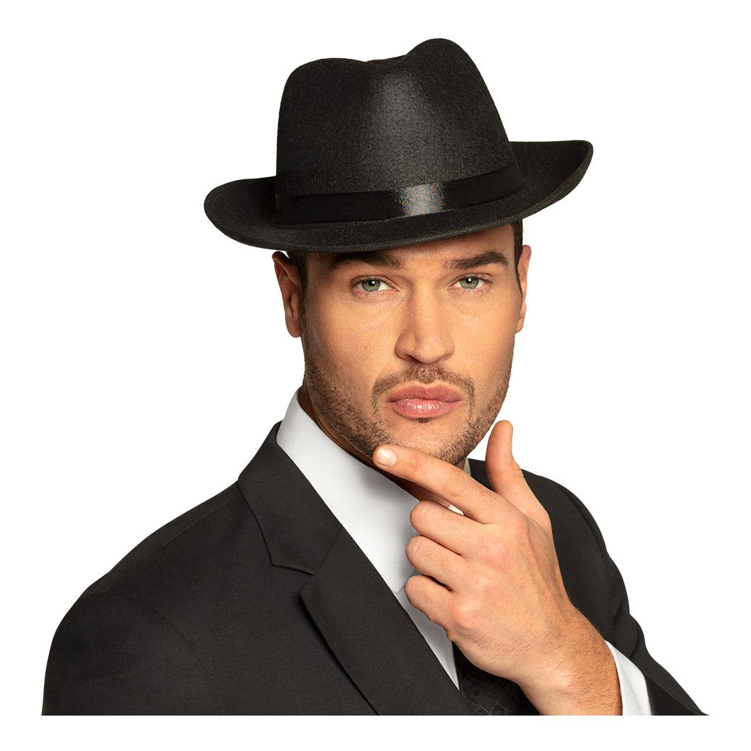 Boland sombrero de fieltro mafia negro