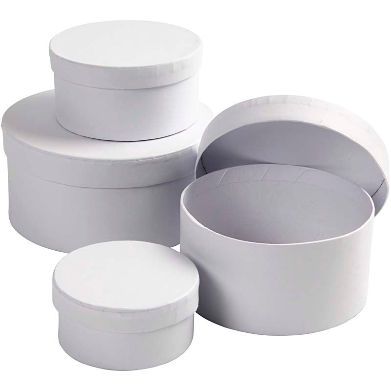Empresa creativa https: www.cchobby.nl cajas-redondas-tamaño-8x4-10x5-12x6-14x7-cm-blanco-4-piezas-1-juego