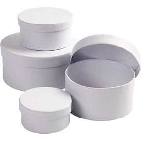 Empresa creativa https: www.cchobby.nl cajas-redondas-tamaño-8x4-10x5-12x6-14x7-cm-blanco-4-piezas-1-juego