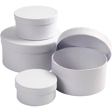 Empresa creativa https: www.cchobby.nl cajas-redondas-tamaño-8x4-10x5-12x6-14x7-cm-blanco-4-piezas-1-juego