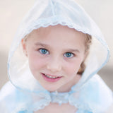 Capa de princesas grandes pretendientes azul claro, 3-4 años