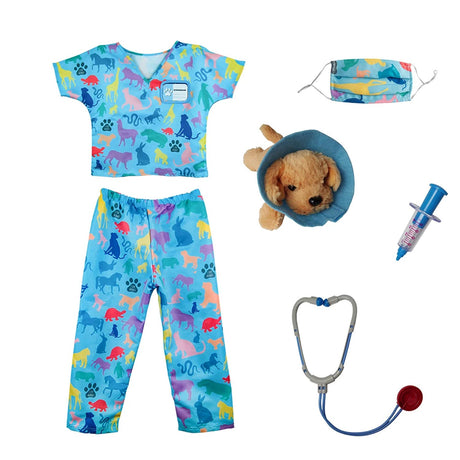 Disfraz de gran pretendiente veterinario 5-6 años, 8 piezas.