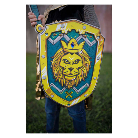 Escudo de guerrero corazón de león de grandes pretendientes