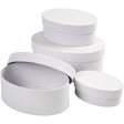 Creativ company creotime cajas ovaladas de cartón 10-12-14-16 cm blanco 4 piezas